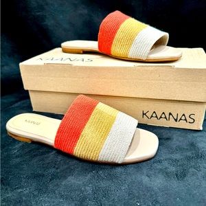 NEW Genuine KAANAS Women's Bronte Woven Flat Sandal Sz 9M